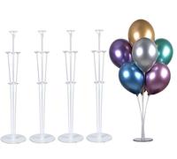 PILIN Kit de support de ballon de table de hauteur 28 "pour décorations de fête d'anniversaire et décorations de mariage, décorations de ballons de joyeux anniversaire pour fête et Noël(4 pack)