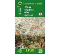 Pilio - Echelle 1:45 000, Edition bilingue anglais-grec - Collectif - Anavasi - Atlas / carte