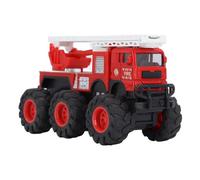 Pilipane 1:16 Échelle Diecast Fire Truck Modèle Alloy Big 6 Wheel Drive Fire Engine Véhicule réaliste Fire-Affiche Jouet pour Enfants Garçons Gift (Véhicule d'échelle aérienne)