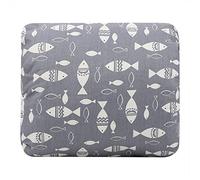 Pilipane Bras d'allaitement pour nouveau-né - Bras d'allaitement pour bébé en coton doux et respirant pour l'allaitement et l'alimentation au biberon, design portable et léger (poisson gris)