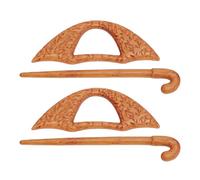 Pilipane Broche de parapluie en bois, jolie broche de pull en bois robuste, châle, écharpe, pour femmes et hommes, accessoires de décoration, ensemble de 2 pièces
