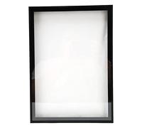 Pilipane Cadre d'image avec support Facile à démonter le cadre photo décoratif en plastique pour coquilles de fleurs séchées Affichage mural décor 12 x 8,5 pouces (Noir)