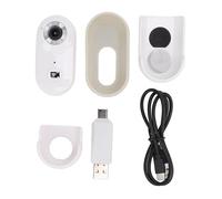 Pilipane Caméra d'action pour Animaux de Compagnie à 90 degrés Grand Angle 1080p 2MP Came Came Corps WiFi avec Clip arrière 1/4 Pouces de Fil pour Le Cyclisme extérieur (Blanc)