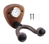 Pilipane Cintre de Guitare Mural avec hygromètre en Bois antidérapant Un Crochet de Guitare Multifonctionnel pour Le Bar à la Mandoline de Violon (Couleur foncée)