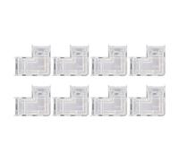 Pilipane Connecteurs à bande lumineuse LED en forme L 4 broches 10 mm 10 mm Connecteurs d'adaptateur LED COB sans soudure sans soudure pour les projets d'éclairage à domicile DIY Plastic