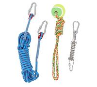 Pilipane Corde à Ressort pour Chien - Jouets interactifs à Suspendre - Corde en Coton Durable - Ressort en Acier Inoxydable pour Chiens de Taille Moyenne et Grande - 5 m de Longueur