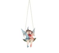 Pilipane Couples fée Statue Suspendue Mignon Exquis Bricolage Couple Fleur Fleur Jardin Pendentif Jardin Suspendu Ornement pour clôture de pelouse