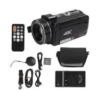 Pilipane Digital CamCrorder 4K Ultra HD Video Camera P Photos 10x Optical Zoom 6 Axis Anti-Shake 180 Port de Chaussures à écran Tactile Rotatif pour Voyager Vlogging Content Creation ABS