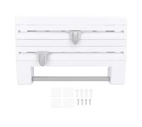 Pilipane Distributeur de film de cuisine mural, facile à installer, distributeur de papier polyvalent, organisateur ABS pour usage domestique en cuisine