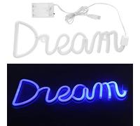 Pilipane Dream Signs Dimmable Neon Light Décoration Murale Sign Unique Innovative Dream Shape Lumière LED décorative pour Chambre à Coucher Salon Chambre d'enfant Fête,Dream Neon Sign,