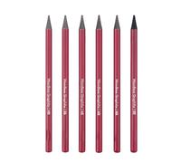 Pilipane Ensemble de crayons en graphite sans bois professionnel 6 PCS HB 2B 4B 6B 8B EE Dessin Sketting Shading Crayons pour les étudiants débutants artistes (Rouge)