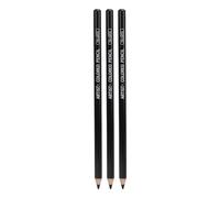 Pilipane Ensemble de crayons noirs professionnels Extra Dark Drawing Sketting Shading Crayons pour artistes Designers Engineers 3pcs Basswood Art Crayons