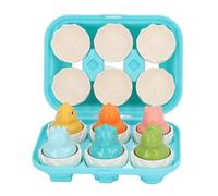 Pilipane Ensemble de Jouets d'appariement de Formes d'œufs, Jouet éducatif réaliste pour Tout-Petits et bébés, matériaux Plastiques sûrs, 6 œufs colorés (Df35)