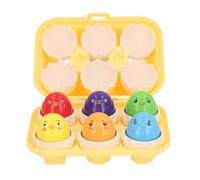Pilipane Ensemble de Jouets d'appariement de Formes d'œufs, Jouet éducatif réaliste pour Tout-Petits et bébés, matériaux Plastiques sûrs, 6 œufs colorés (Df31)