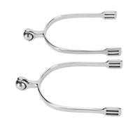 Pilipane Éperons de Cheval en Acier Inoxydable Anglais avec Boule à roulettes, éperons Professionnels pour Bottes d'équitation pour Hommes, entraînement de Cavalier, compétition, Dressage,