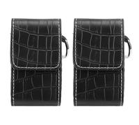 Pilipane Étui de transport pour oxymètre de pouls du bout des doigts, pochette de rangement portable en cuir PU anti-poussière et antichoc pour moniteur de saturation en oxygène du sang 2