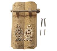 Pilipane Façade d'armoire Poignées d'armoire en laiton chinois Poignées d'armoire décoratives de style rétro pour armoires et armoires Matériau en laiton 15 x 7 cm 2 pièces