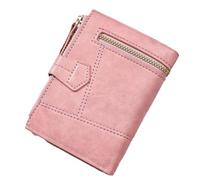Pilipane Femmes Portefeuille PU Cuir Court Petit Taille Multiple Slots Carte Horser Purse à Bourse pour la Vie Quotidienne Gift élégant pour Les Femmes (Rose)