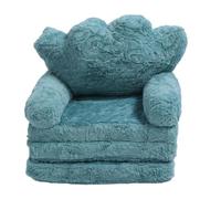 Pilipane Flip Out Chaise Verte Pliant canapé Couronne Mignonne Soft Confortable Sofa pour Enfants pour garçons Filles à la Maison Maternelle Portable Pliable Pliable Pliable intérieur Use (3 Niveaux)