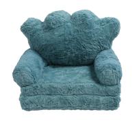 Pilipane Flip Out Chaise Verte Pliant canapé Couronne Mignonne Soft Confortable Sofa pour Enfants pour garçons Filles à la Maison Maternelle Portable Pliable Pliable Pliable intérieur Use (2 Niveaux)