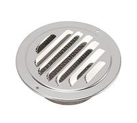 Pilipane Grille d'aération ronde Grille d'aération murale Aérations de soffite d'air Conduit plat Hotte de sortie d'aération avec grille d'aération(100 mm)
