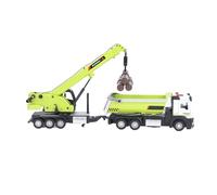 Pilipane Grue en Alliage avec Camion à Benne basculante, modèle de Jouet, véhicule de Construction Multifonctionnel et réaliste, Jouet d'ingénierie pour Enfants, d'anniversaire de Noël (Vert)
