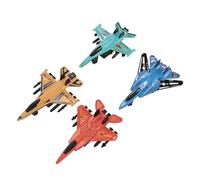Pilipane Jouet de modèle de Chasse en Alliage 4pcs Tirez en arrière des Avions à Collectionner Diecast réalistes pour Enfants d'enfants matériaux Robustes durables de 10 cm (Rouge)