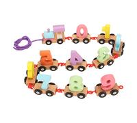 Pilipane Jouet de Train à Chiffres en Bois, Couleurs Assorties 0 à 9, Voitures numériques, Jeu d'éducation précoce, Bois de hêtre Solide, Jouets d'apprentissage durables pour Les