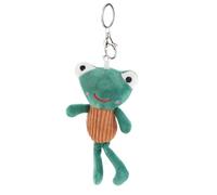 Pilipane Keychain Animal Mignon en Peluche Douce Luxueuse Caricature Animale pendante Anneaux clés pour Les Sacs de clés Verts (Fermoir en Argent)