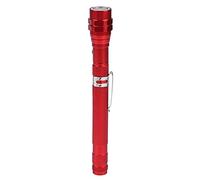 Pilipane Lampe torche LED flexible, télescopique et rotative, avec extrémité magnétique, en forme de mini stylo, pour espaces étroits, coins et recoins, en alliage d'aluminium, noir, bleu, (Rouge)