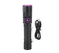 Pilipane Lampe torche UV 395 nm, rechargeable par USB, portable, détection d'urine de chien, taches d'animaux, multifonction, étanche, zoomable, pour maison, garage, voiture, alliage