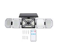 Pilipane LED solaire extérieur extérieur léger haut brillant IP65 imperméable 5 têtes flexibles 3 Modes de travail à distance lampe murale solaire à distance pour les jardins par cour de