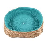 Pilipane Lit Rond en rotin pour Animal Domestique, Mini Cochon, lit Frais, Quatre Saisons, Confortable, léger, Respirant, Durable, Facile à Nettoyer, pour Petits Animaux de Compagnie,
