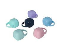 Pilipane Lot de 6 Supports de Rangement pour tétine, matériau PP sûr, Non Toxique, sans BPA, avec Boucle de Transport pour bébés garçons Filles mères allaitantes, Six Couleurs Bleu foncé
