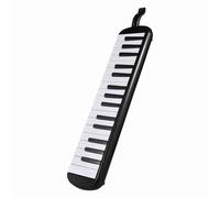 Pilipane Melodica Air Piano à 32 touches Instrument de musique portable léger de qualité supérieure Facile à jouer avec sac de transport pour débutants adultes Rose Noir Bleu (Noir)
