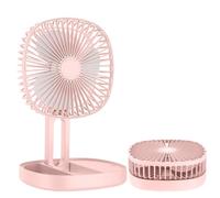 Pilipane Mini ventilateur portable portable ventilateur de bureau pliant ventilateur électrique USB ventilateur de circulation d'air rechargeable petit ventilateur de bureau pour le bureau (Rose)