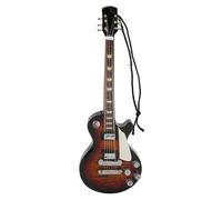 Pilipane Miniature Guitare Électrique Modèle Exquis Guitare en Bois Ornement Élégant Musique Décoration pour Fête De Mariage Musique Festival en Bois Massif 12x4cm
