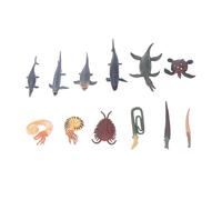 Pilipane Miniatures Préhistoric Sea Animal Toys Realist Ancient Ocean Animal Modèles Figures PVC fabriquées à la Main pour décoration Home Office Collection d'affichage éducatif 6 ou 12 (BL 1116)