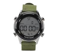Pilipane Montre pour hommes Digital Sports Watch Rainproof Alarm Alarming Down Dual Time Fomine Nylon Digital Watch avec chronomètre pour extérieur, Od Green, bracelet