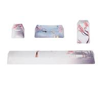 Pilipane Motif De Peinture De Paysage De Keycap Personnalisé Cinq Côtés Sublimation PBT Keycaps pour Claviers Mécaniques Universels, Keycaps De Bricolage,