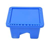 Pilipane Nettoyeur de pinceaux de peinture, rondelle carrée en plastique multifonction, fournitures d'art, outil de lavage avec trou pour stylo pour artistes peintres 16x16x9cm