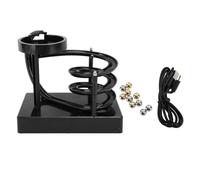 Pilipane Perpetual Motion Marble Machine Rechargeable Rolling Ball Toy Science Physics Gadget Decor Decor pour Enfants Addults Abs Abitless en Acier Inoxydable 16.5x10x14cm