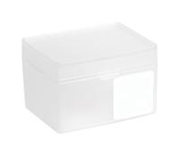 Pilipane Petite boîte de rangement transparent transparent petit organisateur en plastique empilable avec couvercle à charnière pour coque de bureau Notes de bureau Organisation du tiroir