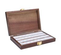 Pilipane Plateau de mélange d'aquarelle en bois de noyer, Palette de 36 puits avec couvercle pour artistes de voyage, peinture en plein air