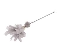 Pilipane Plume Cloche drôle Chat bâton interactif Teaser Baguette Jouet résistant aux morsures Durable Jeu pour Animaux de Compagnie Jouet pour Chatons Chats récréation Amusant (Grise)