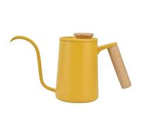 Pilipane Pot d'égouttement à col de cygne en acier inoxydable, bouilloire à thé à longue bouche, cafetière à main jaune (600 ml)