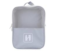 Pilipane Sac à chaussures de voyage 3 couches, organisateur de chaussures portable, pochette de rangement pour valise de voyage, tissu Oxford résistant à la poussière, gris 30x23x16cm,