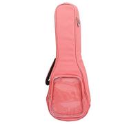 Pilipane Sac de Guitare Ukulele Rangement Sac à Dos 23in Coque de Transport imperméable en Tissu Oxford avec Poche Transparente pour Musiciens étudiants Voyageurs (Rose)