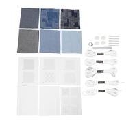 Pilipane Sashiko Kit, Soluble Dans L'eau Broderie À La Main Starter Kit, Portable Multifonctionnel Débutant Amical pour L'artisanat BRICOLAGE Décoration de La Maison, Coton Tissu