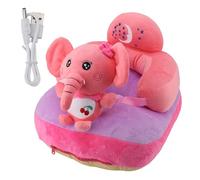 Pilipane Siège de Soutien pour bébé, canapé en Peluche Douce, Confortable, Angles réglables, Fonction Bluetooth, Support pour bébé Assis pour Une Utilisation en intérieur (Éléphant de Veau)